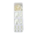 Unha Postiça Para Pés Kiss Impress Color Toe Nails 501 Lustre White Com 24un