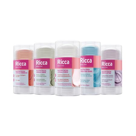Kit-Bastões-Ricca---Bastão-Para-Área-dos-Olhos-+-Bastão-Facial-Argila-Verde-+-Bastão-Facial-Argila-Vermelha-+-Bastão-Facial-Efeito-Lifting-+-Bastão-Fa--1