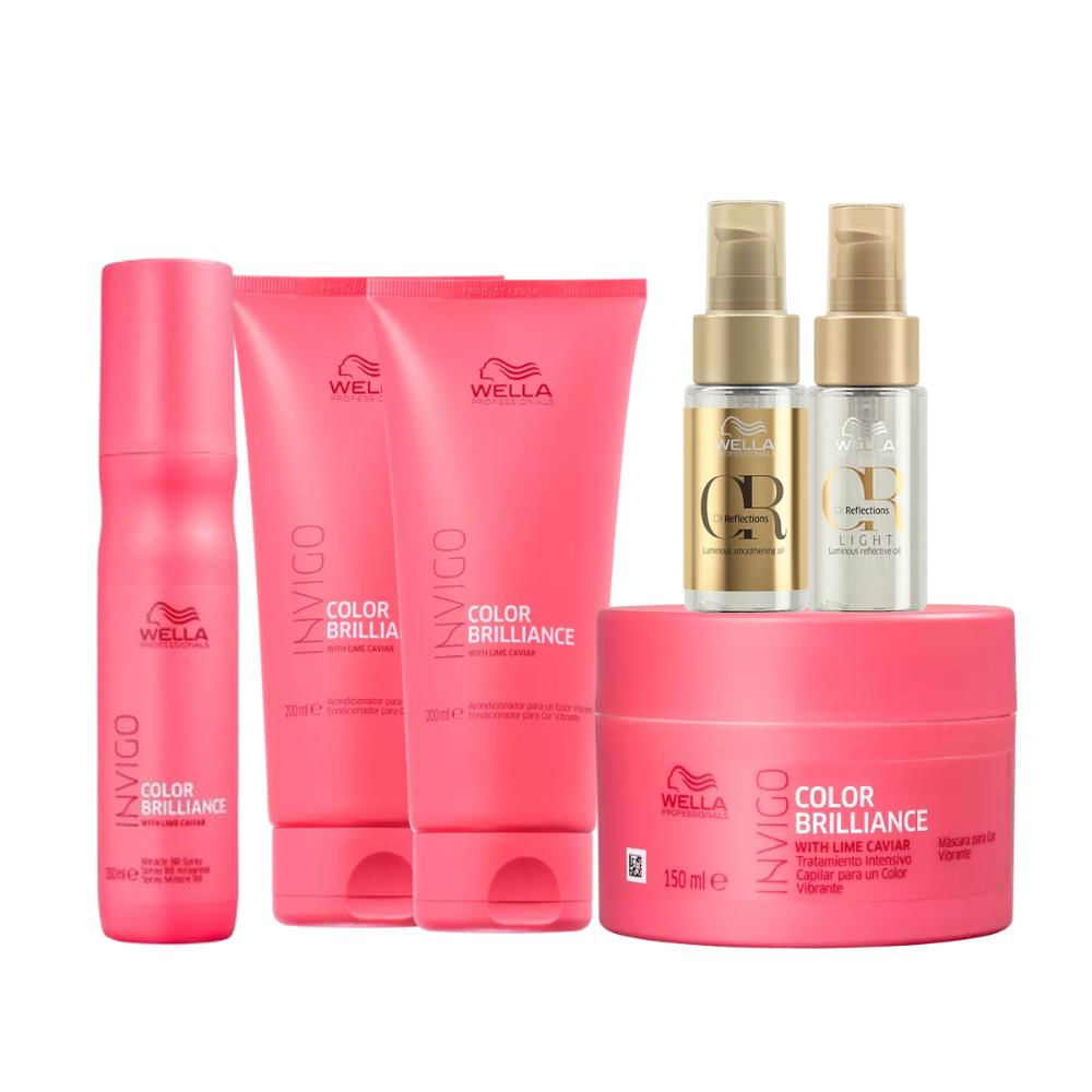 Kit Shampoo + Condicionador + Máscara + Leave-in + Óleos