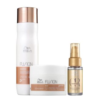 Kit Wella Professionals Fusion Shampoo 250ml + Máscara 150ml + Óleo Capilar 30ml