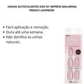 Unhas Autocolantes Kiss Ny Impress Bailarina French Lavender Imc16y9b