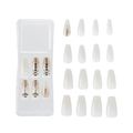 Unhas Postiças Jelly Kiss New York Ouro Antigo Bailarina Longo