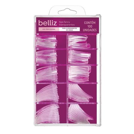 Tips-Para-Alongamento-de-Unha-Belliz-Curva-C-Transparente-C/100-Uni-Cód.1298--1