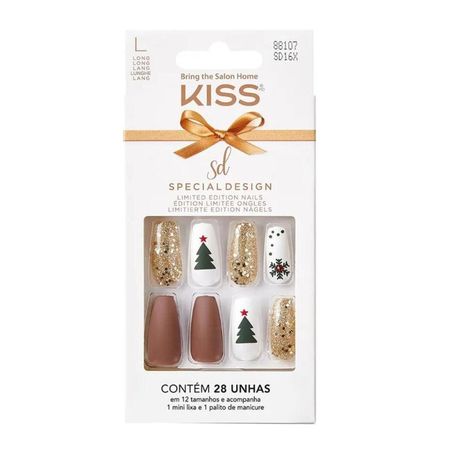 Unhas-Postiças-Kiss-Sd-North-Pole-Long-C/28un-Sd16x--1