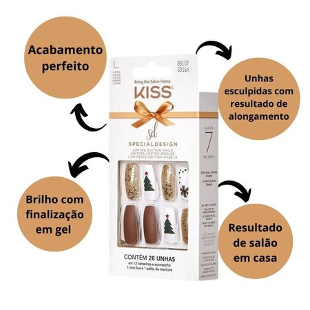 Unhas-Postiças-Kiss-Sd-North-Pole-Long-C/28un-Sd16x--2