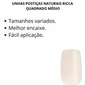 Unhas Postiças Naturais Ricca Belliz Quadrado Médio 1320