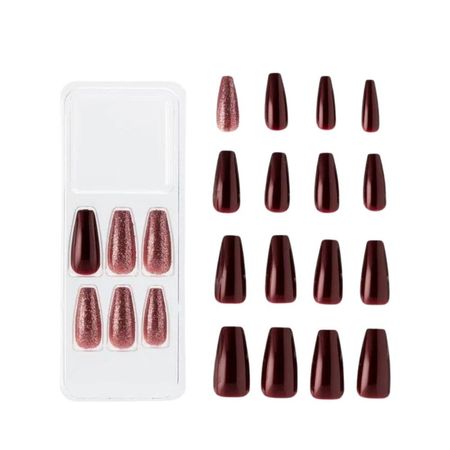 Unhas-Postiças-Glitter-Kiss-New-York-Vinho-Tinto-Bailarina-Longo--3