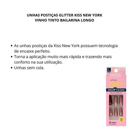 Unhas-Postiças-Glitter-Kiss-New-York-Vinho-Tinto-Bailarina-Longo--2