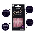 Unhas Postiças Kiss New York Gel Fantasy Bailarina Longo C/28un Fs14b