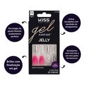 Unhas Postiças Kiss New York Gel Fantasy Jelly Bailarina Médio C/28un Fj14b