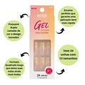 Unhas Postiças Kiss Ny Gel Extend Quadrada Com 24un Gn03b