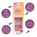 Unhas Postiças Kiss Ny Gel Extend Bailarina Com 24un Gn02b