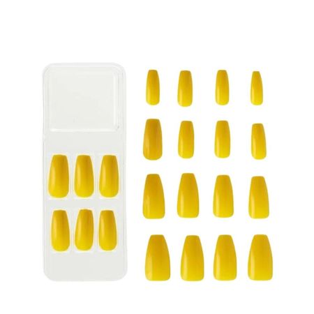 Unhas-Postiças-Colors-Kiss-New-York-Amarelo-Canário-Bailarina-Longo--3