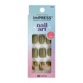 Unhas Autocolantes Kiss Impress Nail Art Before Sunrise Quadrado Curto C/30un Im35b