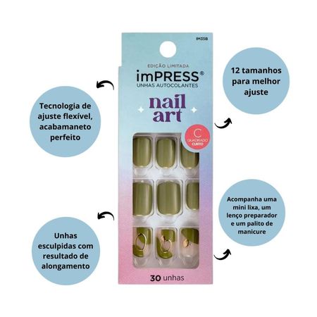Unhas-Autocolantes-Kiss-Impress-Nail-Art-Before-Sunrise-Quadrado-Curto-C/30un-Im35b--2