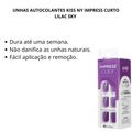 Unhas Autocolantes Kiss Ny Impress Curto Lilac Sky Imc26y2b