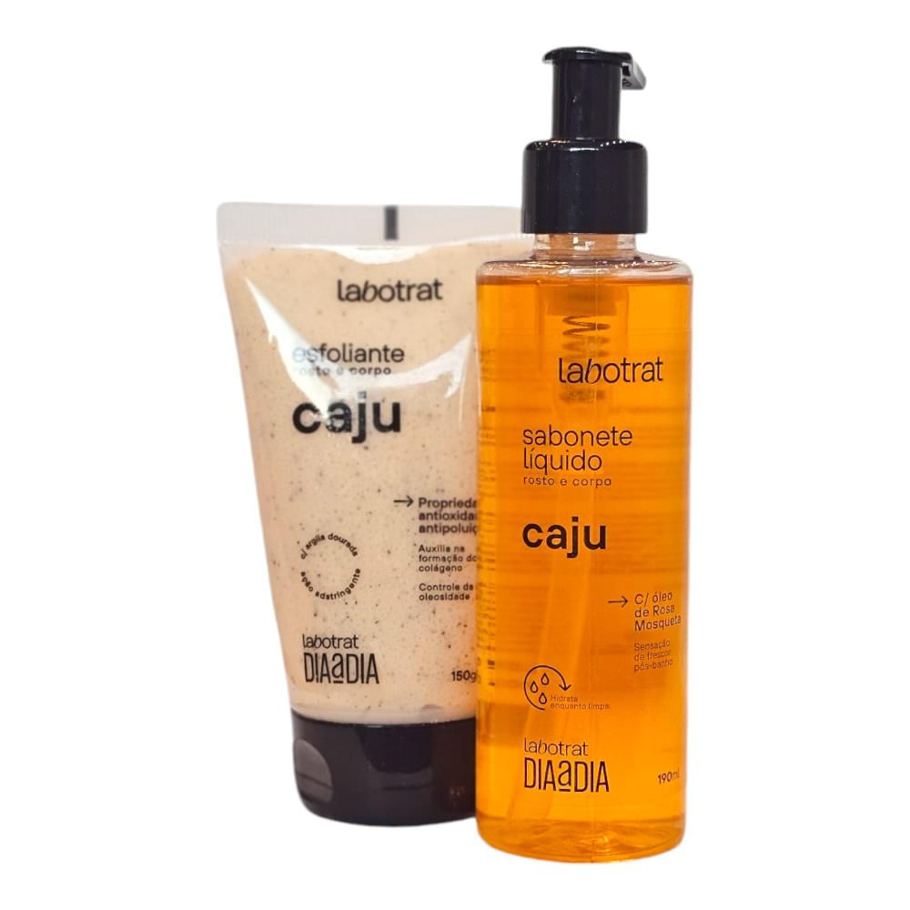 Kit Labotrat Dia a Dia Caju - Sabonete Líquido 190ml + Esfoliante 150g
