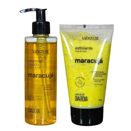 Kit-Labotrat-Dia-a-Dia-Maracujá---Sabonete-Líquido-190ml-+-Esfoliante-150g--1
