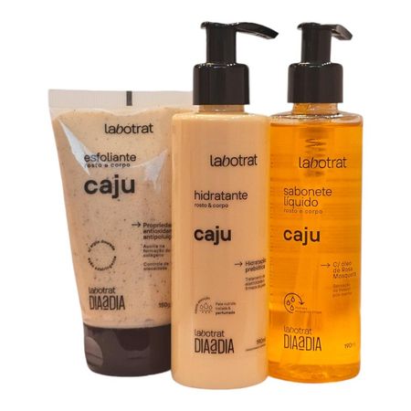 Kit-Labotrat-Dia-a-Dia-Caju---Hidratante-190ml-+-Sabonete-Líquido-190ml-+-Esfoliante-150g--1