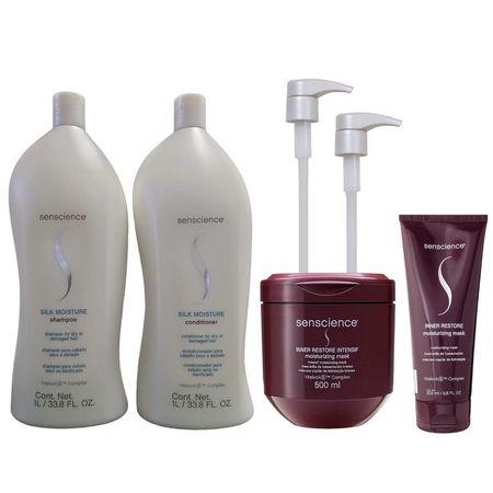 Kit-Senscience-Silk-Moisture-Shampoo-e-Condicionador-1L-+-Inner-intensif-500ml-+-Inner-Restore-200ml-+-Válvulas-Pump--1