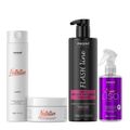 Kit MacPaul -Shampoo Nutritive 300ml + Máscara Nutritive 250g + Flash Line Leave-In 500ml + Super Liso 200ml