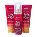 Kit Kiss New York Lady in Red - 2 Und Hidratante 180ml + Body Splash 200ml