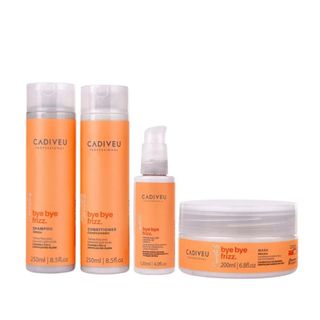 Kit Cadiveu Bye Bye Frizz Shampoo, Condicionador, Leave in e Máscara