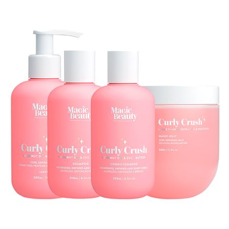 Kit-Magic-Beauty-Curly-Crush---Shampoo-250ml-+-Condicionador-250ml-+-Creme-Para-Pentear-e-Ativador-300ml-+--Gelatina-Modeladora-Magic-Jelly-500g--2