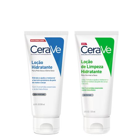 Kit-Cerave-Corporal---Loção-Hidratante-Corporal-200-ml-+-Loção-de-Limpeza-Hidratante-200-ml--1