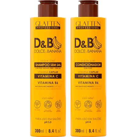 Glatten-D&B-Dolce-Banana---Kit-Vitamina-Capilar-Duo-(2-Produtos)--1