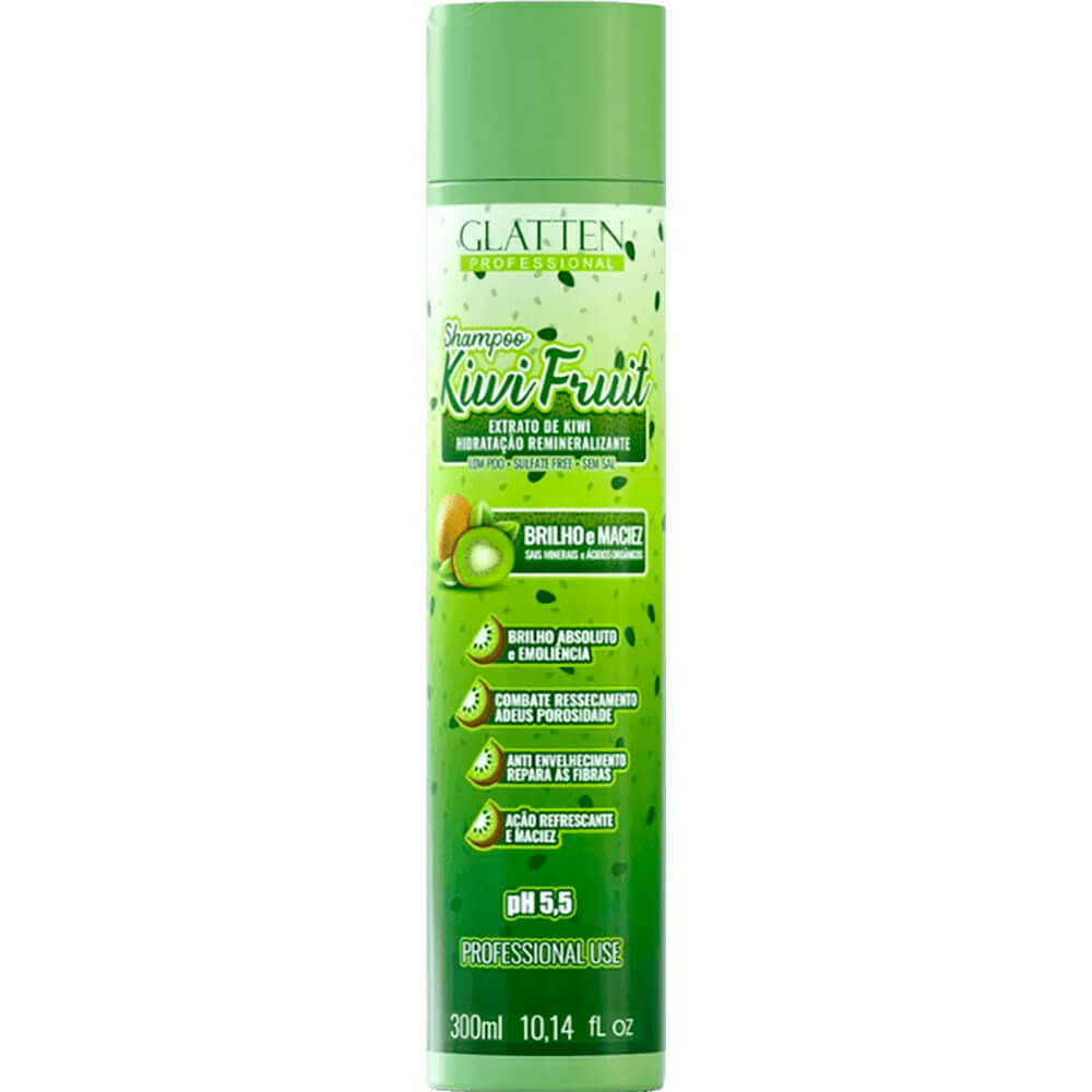 Glatten Kiwi Fruit - Shampoo Hidratação Remineralizante 300ml