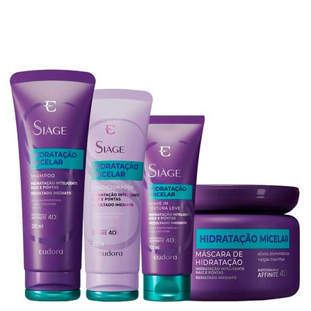 Kit-Eudora-Siàge-Hidratação-Micelar-----Shampoo-250ml-+-Condicionador-200ml-+-Máscara-250g-+-Leave-in-100ml--1