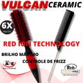 RIÈ Salon Pro Kit 01Escova Vulcan Ceramic Red Ion Technology 47mm +1 Pente