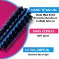 RIÈ Salon Pro Kit 01 Escova Super Ceramic Nano Titanium 40 mm +1 Pincel