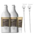 Kit Lowell Bioplastia (in) - Shampoo 1 Litro + Condicionador 1 Litro + Leave-In 120ml + Válvulas Pump