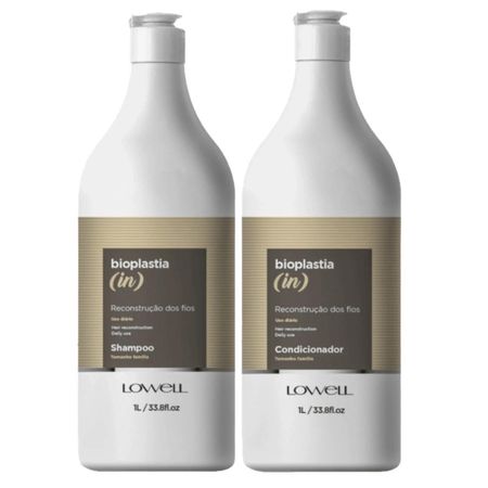 Kit-Lowell-Bioplastia-(In)---Shampoo-1L-e-Condicionador-1L-+-Válvulas-pump--2