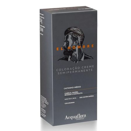 Kit-Coloração-Creme-Semipermanente-Acquaflora-El-Hombre-Castanho-médio--2
