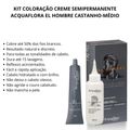 Kit Coloração Creme Semipermanente Acquaflora El Hombre Castanho-médio