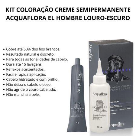 Kit-Coloração-Creme-Semipermanente-Acquaflora-El-Hombre-Louro-escuro--3