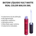 Batom Líquido Vult Matte Real Color Malva 5ml