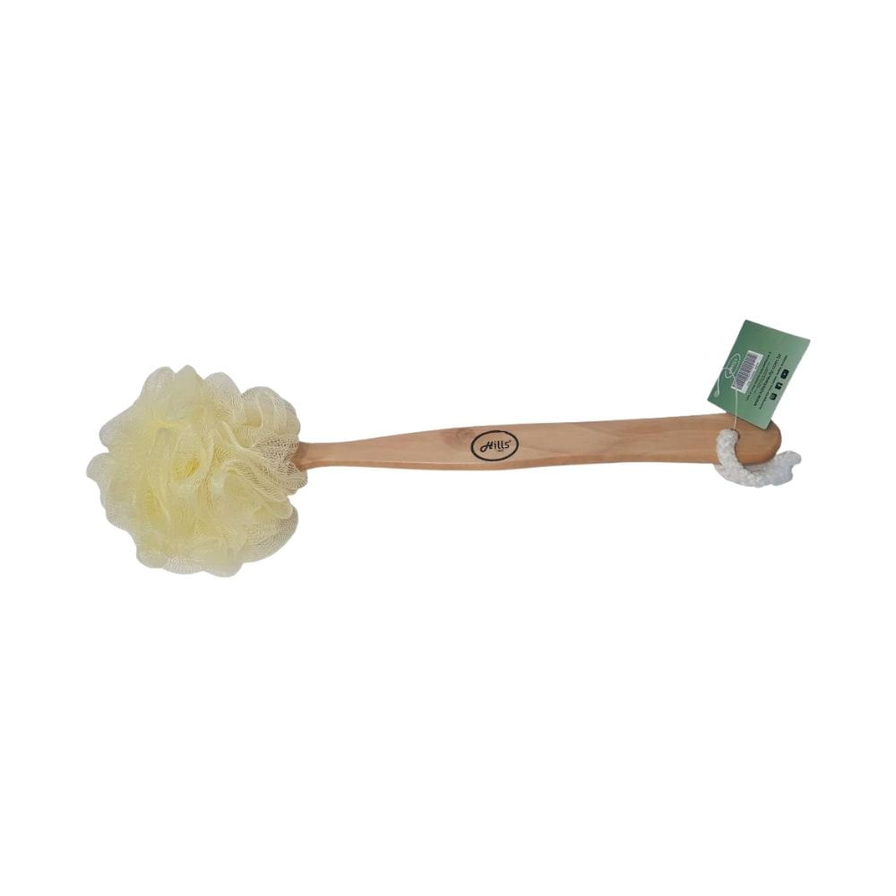 Esponja Banho Nylon Cabo Longo Linha Natural SPA