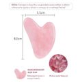 Nobrand - Massageador Facial Gua Sha Pedra Jade Natural Rosa