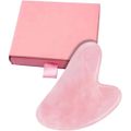 Nobrand - Massageador Facial Gua Sha Pedra Jade Natural Rosa