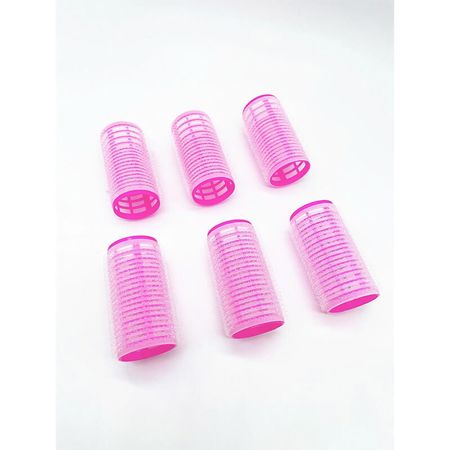 Nobrand---Kit-Bobes-de-Cabelo-com-Velcro-e-Grampo-28mm-Nº-3-Rosa-(6-Peças)--8