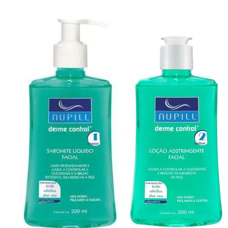 Kit-Nupill-Derme-Control---Sabonete-200ml-+-Loção-Adstringente-200ml-+-Gel-Hidratante-50g-+-Gel-Secativo--22g--3