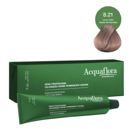 Coloração-Creme-Acquaflora-Vegana-8.21-Louro-Claro-Irisado-Acinzentado-60g--2