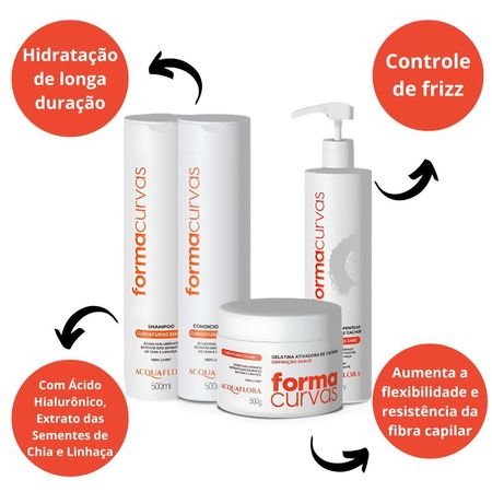 Kit-Acquaflora-Forma-Curvas:-Shampoo-500ml-+-Condicionador-500ml-+-Gelatina-500g-+--Creme-Modelador-Cachos-480ml--2