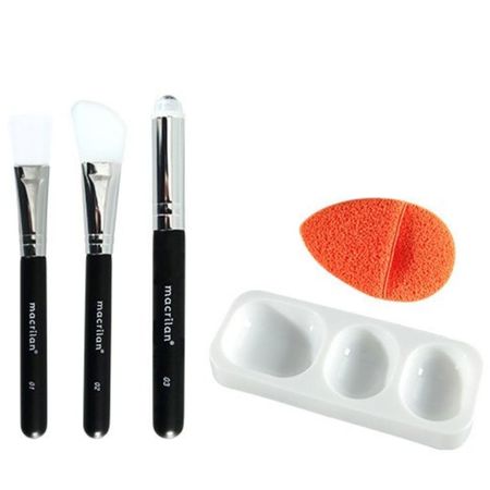 Kit-Love-Care-Facial-Macrilan---2-Pincéis-+-1-Esponja-+-1-Massageador-+-1-Bandeja--3