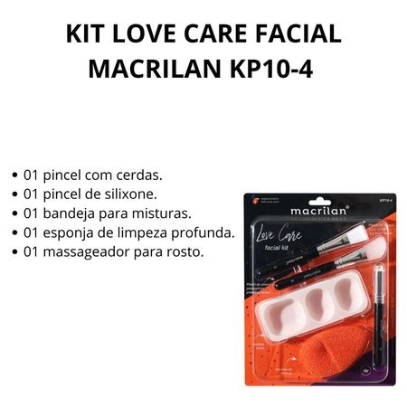 Kit-Love-Care-Facial-Macrilan---2-Pincéis-+-1-Esponja-+-1-Massageador-+-1-Bandeja--2