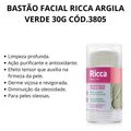 Bastão Facial Ricca Argila Verde 30g
